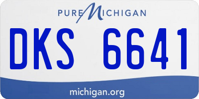 MI license plate DKS6641