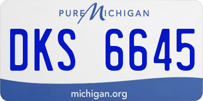 MI license plate DKS6645