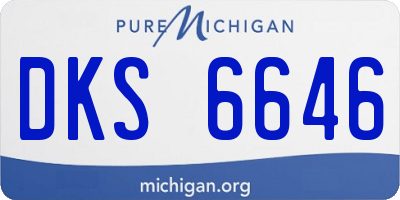 MI license plate DKS6646