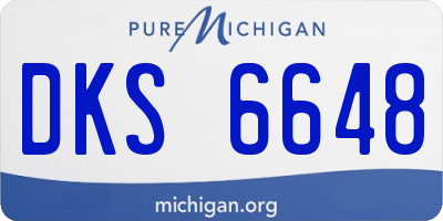 MI license plate DKS6648