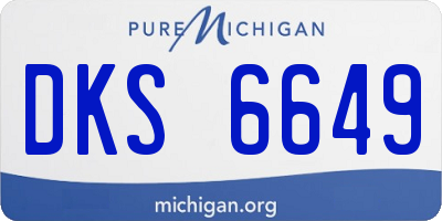 MI license plate DKS6649