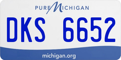 MI license plate DKS6652