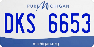 MI license plate DKS6653