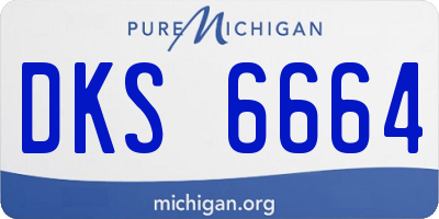 MI license plate DKS6664