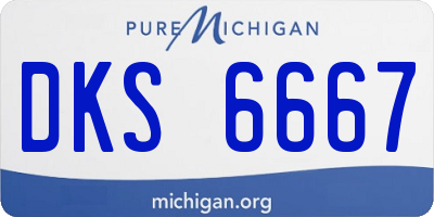 MI license plate DKS6667