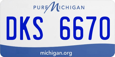 MI license plate DKS6670
