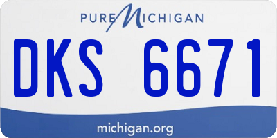 MI license plate DKS6671