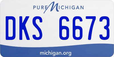 MI license plate DKS6673