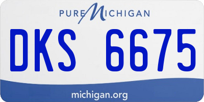 MI license plate DKS6675