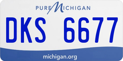 MI license plate DKS6677