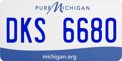 MI license plate DKS6680