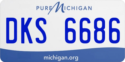 MI license plate DKS6686