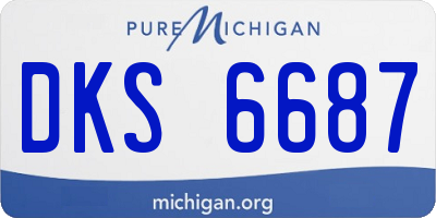 MI license plate DKS6687