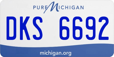 MI license plate DKS6692