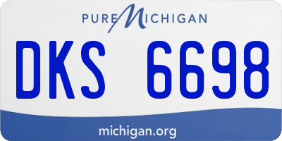 MI license plate DKS6698