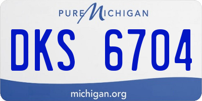 MI license plate DKS6704