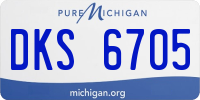 MI license plate DKS6705