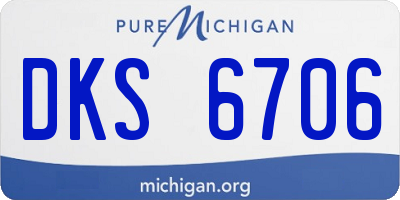 MI license plate DKS6706