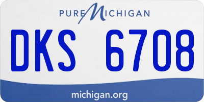 MI license plate DKS6708