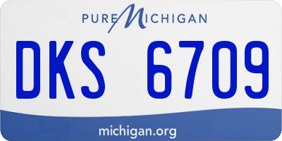 MI license plate DKS6709