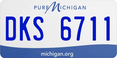 MI license plate DKS6711
