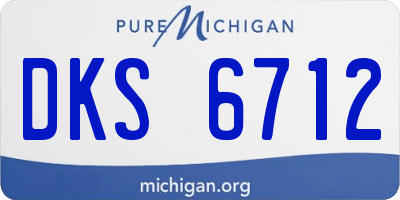 MI license plate DKS6712