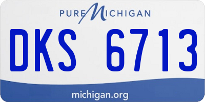 MI license plate DKS6713