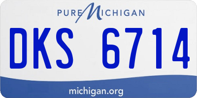 MI license plate DKS6714