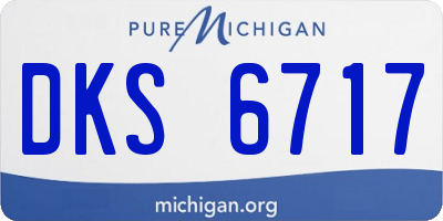 MI license plate DKS6717