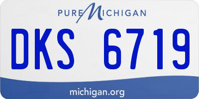 MI license plate DKS6719