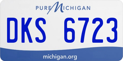 MI license plate DKS6723