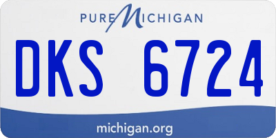 MI license plate DKS6724