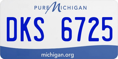 MI license plate DKS6725