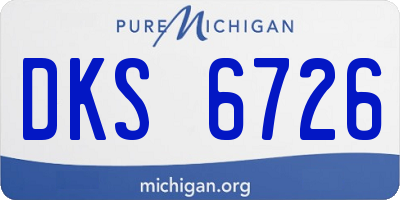 MI license plate DKS6726