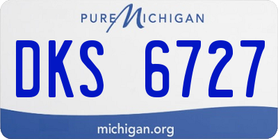 MI license plate DKS6727