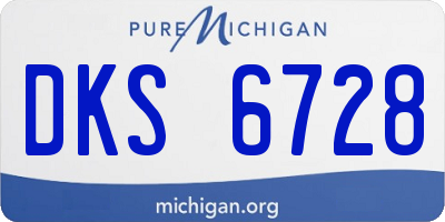 MI license plate DKS6728