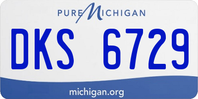MI license plate DKS6729