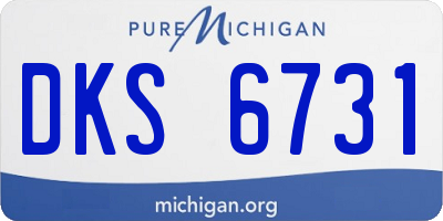 MI license plate DKS6731