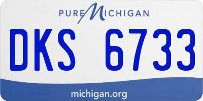 MI license plate DKS6733