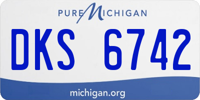 MI license plate DKS6742