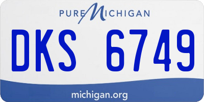 MI license plate DKS6749