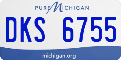 MI license plate DKS6755