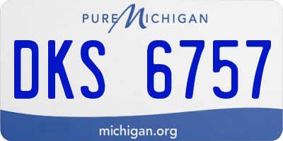 MI license plate DKS6757