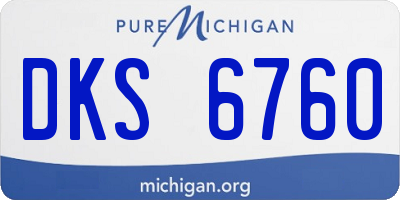 MI license plate DKS6760
