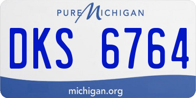 MI license plate DKS6764