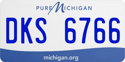 MI license plate DKS6766