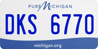MI license plate DKS6770