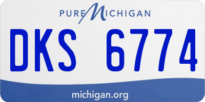 MI license plate DKS6774