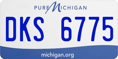 MI license plate DKS6775