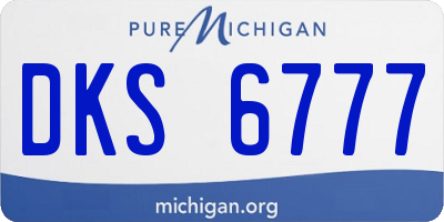 MI license plate DKS6777